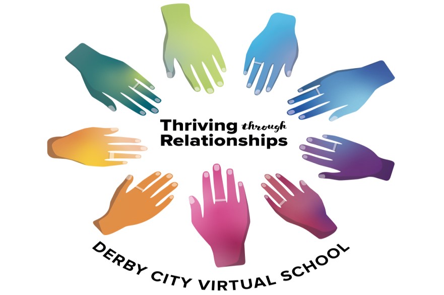Derby Virtual School - Thriving Through Relationships Emblem